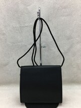 YVES SAINT LAURENT◆イヴサン/satin rope cord shoulder bag/ショルダーバッグ/レザー/BLK_画像4