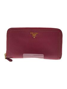 PRADA◆長財布/レザー/PNK/レディース