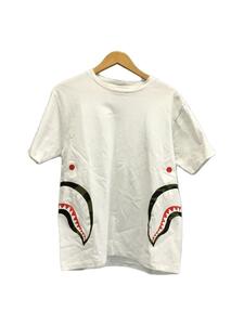 A BATHING APE◆Tシャツ/M/コットン/WHT/無地/001teg301021X/1st CAMO SIDE SHARK TEE