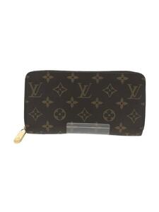 LOUIS VUITTON◆2)ジッピー・ウォレット_モノグラム_BRW_フューシャ/PVC/BRW/メンズ