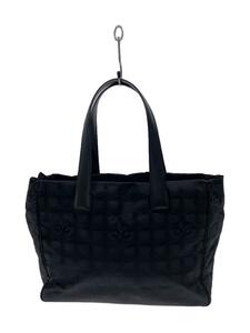 CHANEL◆トートMM_ニュートラベルライン/ナイロン/BLK/総柄/A15991