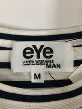 eYe COMME des GARCONS JUNYA WATANABE MAN◆長袖Tシャツ/M/コットン/WHT/ボーダー/WM-T904/コムデギャルソン_画像3