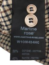 MARTINE ROSE◆Checked logo-print shirt/XS/コットン/キャメル/チェック/W10M424HC_画像5