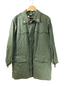 MILITARY◆90s/イタリア軍/ライナー欠品/コート/48/-/KHK/第4ボタン欠損