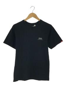 WTAPS◆Tシャツ/1/コットン/BLK/プリント/クロスボーン