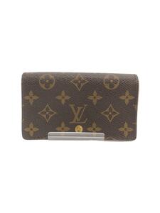 LOUIS VUITTON◆ポルト・モネ・ビエ・トレゾール_モノグラム・キャンバス_BRW/PVC/BRW/レディース/M61730