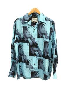 WACKO MARIA◆22AW/BOBMARLEY-WM-HI05/HAWAIIAN SHIRT L/S/ハワイアンシャツ/M/ブルー