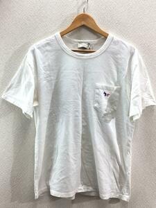 MAISON KITSUNE◆Tシャツ/M/コットン/WHT/無地/SS17M704