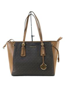 MICHAEL KORS◆トートバッグ/レザー/CML/総柄/30F8GV6T8B