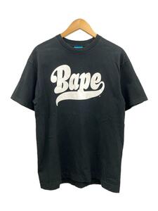 A BATHING APE◆Tシャツ/L/コットン/BLK/無地