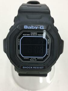CASIO◆クォーツ腕時計・Baby-G/デジタル/ラバー/BLK/BLK