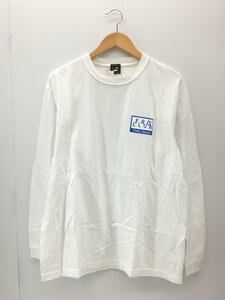 FRO CLUB◆×chilly source/長袖Tシャツ/ロンT/L/コットン/WHT/プリント/汚れ有