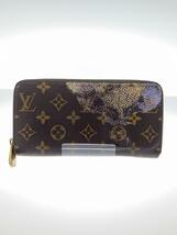 LOUIS VUITTON◆ジッピー・ウォレット_モノグラム・イリュストレ_BRW/PVC/BRW/レディース_画像1