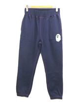 A BATHING APE◆Ape Head One Point Sweat Pant/スウェットパンツ/S/コットン/ネイビー_画像1