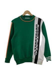 decembermayディッセンバーメイStripe logo highneck knitニットセーター/M/GRN