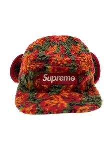 Supreme◆16AW/Roses Sherpa Fleece Earflap Camp Cap/RED/花柄/レディース