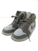 NIKE◆AIR JORDAN 1 MID_エア ジョーダン 1 ミッド/26cm/GRY_画像2