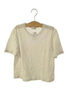 SAINT LAURENT◆Tシャツ/L/コットン/WHT/無地/YP73 2021 02136