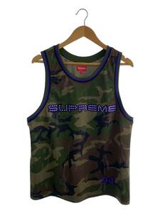 Supreme◆19SS/Rhinestone Basketball Jersey/M/ポリエステル/マルチカラー/カモフラ