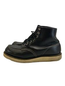 RED WING◆レースアップブーツ・6インチクラシックモックトゥ/US8/BLK/レザー