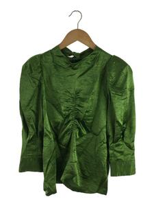 TOGA PULLA*7 minute sleeve blouse /36/-/GRN/ plain /TP32-FJ212/23AW/Crush Satin Blous