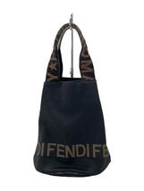 FENDI◆ハンドバッグ/ナイロン/BLK_画像1