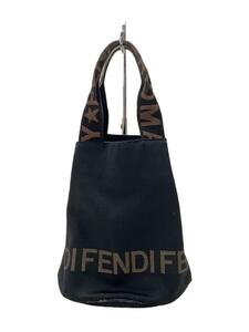 FENDI◆ハンドバッグ/ナイロン/BLK