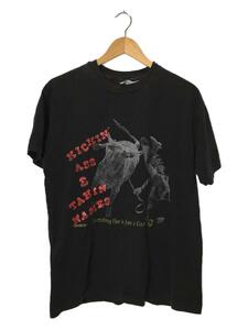 Hanes◆90s～/Tシャツ/M/コットン/BLK/無地