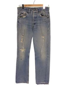 Levi’s◆ボトム/-/デニム/IDG/無地/66後期/ボタン裏522/スモールe