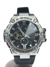 CASIO◆ソーラー腕時計・G-SHOCK/アナログ/ラバー/GRY/BLK_画像1