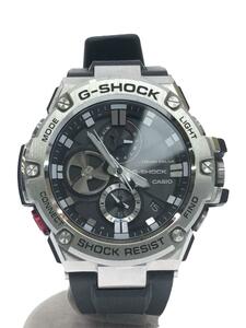 CASIO◆ソーラー腕時計・G-SHOCK/アナログ/ラバー/GRY/BLK