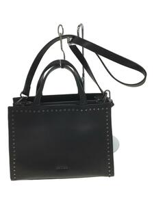 TED BAKER◆ショルダーバッグ/レザー/BLK