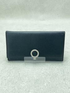 BVLGARI◆長財布/-/BLK/無地/メンズ/30412