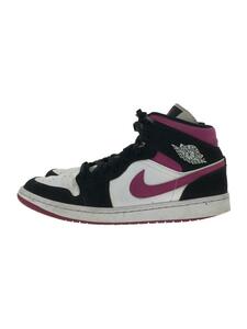 NIKE◆AIR JORDAN 1 MID_エアジョーダン 1 ミッド/29cm/WHT/レザー