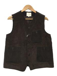 NICHOLAS DALEY◆3POCKET WAISTCOAT-V1B/タグ付/ベスト/38/コーデュロイ/BRW/ND-AW16