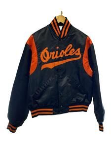 STARTER◆スタジャン/L/ナイロン/BLK/MLB/ORIOLES/USA製