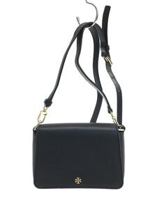 TORY BURCH◆ショルダーバッグ/レザー/BLK/無地/2way