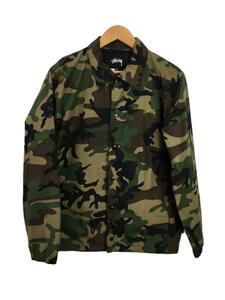 STUSSY◆Camo Cruize Coach/コーチジャケット/M/ポリエステル/グリーン/カモフラ/115402