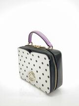 kate spade new york◆ショルダーバッグ/レザー/WHT/ドット_画像2