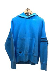 adidas◆パーカー/XL/コットン/BLU/無地/HM1872