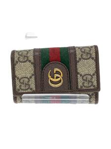 GUCCI◆オフディア/GGマーモント/キーケース/-/BRW/レディース/603732 1147