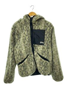 STUSSY◆SNAKE JACQUARD SHERPA JACKET/フリースジャケット/M/ポリエステル/118504