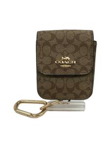 COACH◆小物/レザー/BEG/総柄/レディース/C5698/バッグチャーム