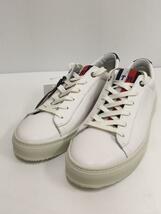 TOMMY HILFIGER◆FM0FM02463/ローカットスニーカー/26.5cm/WHT/レザー_画像2