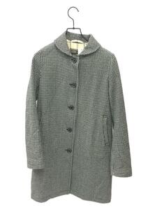 Traditional Weatherwear◆ステンカラーコート/34/ウール/グレー/千鳥格子