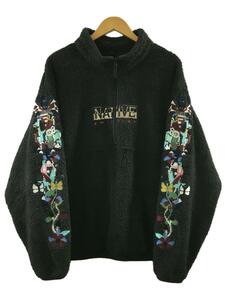 doublet◆CHAOS EMBROIDERY FLEECE/L/ポリエステル/ブラック/20AW72WM07