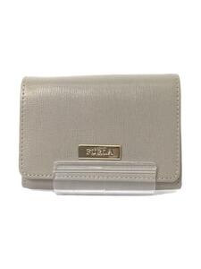 FURLA◆コインケース/レザー/GRY/無地/レディース