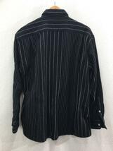 NOMA t.d.◆PIN STRIPE SHIRT/長袖シャツ/2/コットン/BLK/N30-ID02_画像2