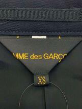 COMME des GARCONS◆テーラードジャケット/XS/ウール/NVY/無地/GH-J018_画像3