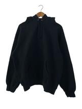 Supreme◆Satin Applique Hooded Sweatshirt/パーカー/L/コットン/BLK_画像1